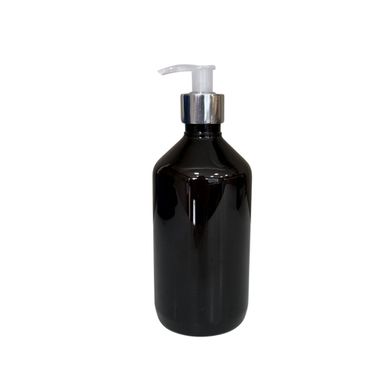 Frasco Pet Âmbar 500ml Válvula Pump R:28 Cor:Prata/Incolor - Aroma Acessórios