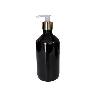 Frasco Pet Âmbar 500ml Válvula Pump R:28 Cor:Dourada/Incolor - Aroma Acessórios