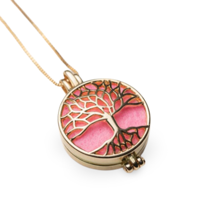 Colar Difusor Árvore da Vida - ZEN Dourado - Aroma Acessórios