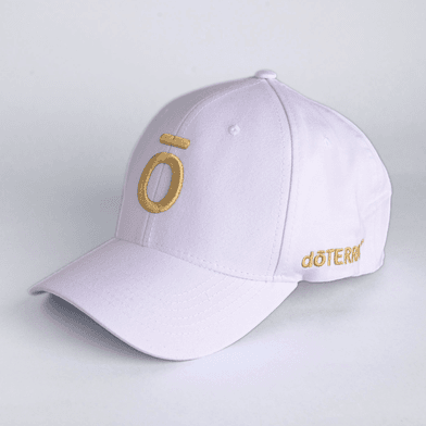 Boné Mácron dōTERRA Adulto Branco/Dourado - Aroma Acessórios