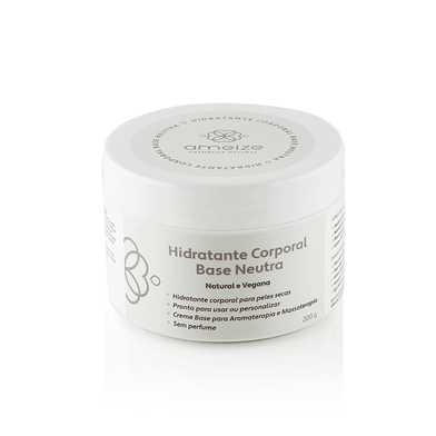 Creme Hidratante Neutro Corporal 100% Natural e Vegano 200g - Aroma Acessórios