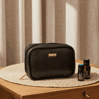 Estojo Bali Preto dōTERRA Para 10 Frascos De 05 E 15ml E Roll-ons... - Aroma Acessórios