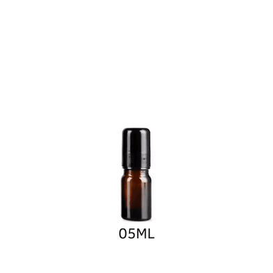 Frasco de Vidro Âmbar 05ml - Tampa Roller - Aroma Acessórios