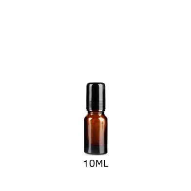 Frasco de Vidro Âmbar 10ml - Tampa Roller - Aroma Acessórios