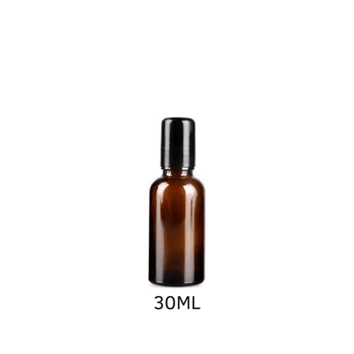 Frasco de Vidro Âmbar 30ml - Tampa Roller - Aroma Acessórios