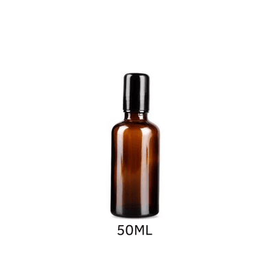 Frasco de Vidro Âmbar 50ml - Tampa Roller - Aroma Acessórios
