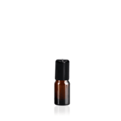 Frasco de Vidro Âmbar 05ml - Tampa Roller - Aroma Acessórios