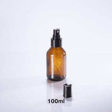 Frasco De Vidro Âmbar Válvula Spray 100ml - Preta - Aroma Acessórios