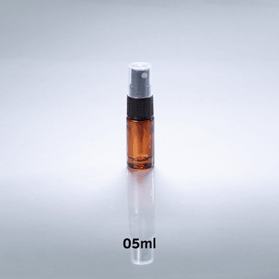 Frasco de Vidro Âmbar Spray Grosso 05ml - Preto - Aroma Acessórios