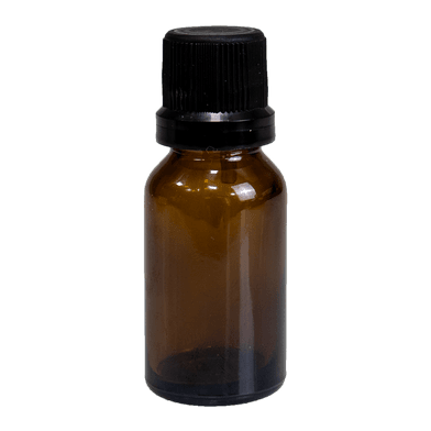 Frasco De Vidro Âmbar Gotejador 15ml Kit c/5 - Preto - Aroma Acessórios
