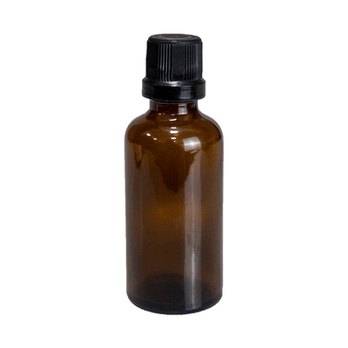 Frasco De Vidro Âmbar Gotejador 50ml Kit c/5 - Preto - Aroma Acessórios