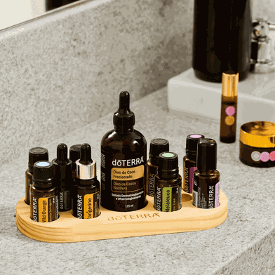 Porta Frascos Dubai dōTERRA Para 10 Frascos e 01 Óleo de Coco - Aroma Acessórios