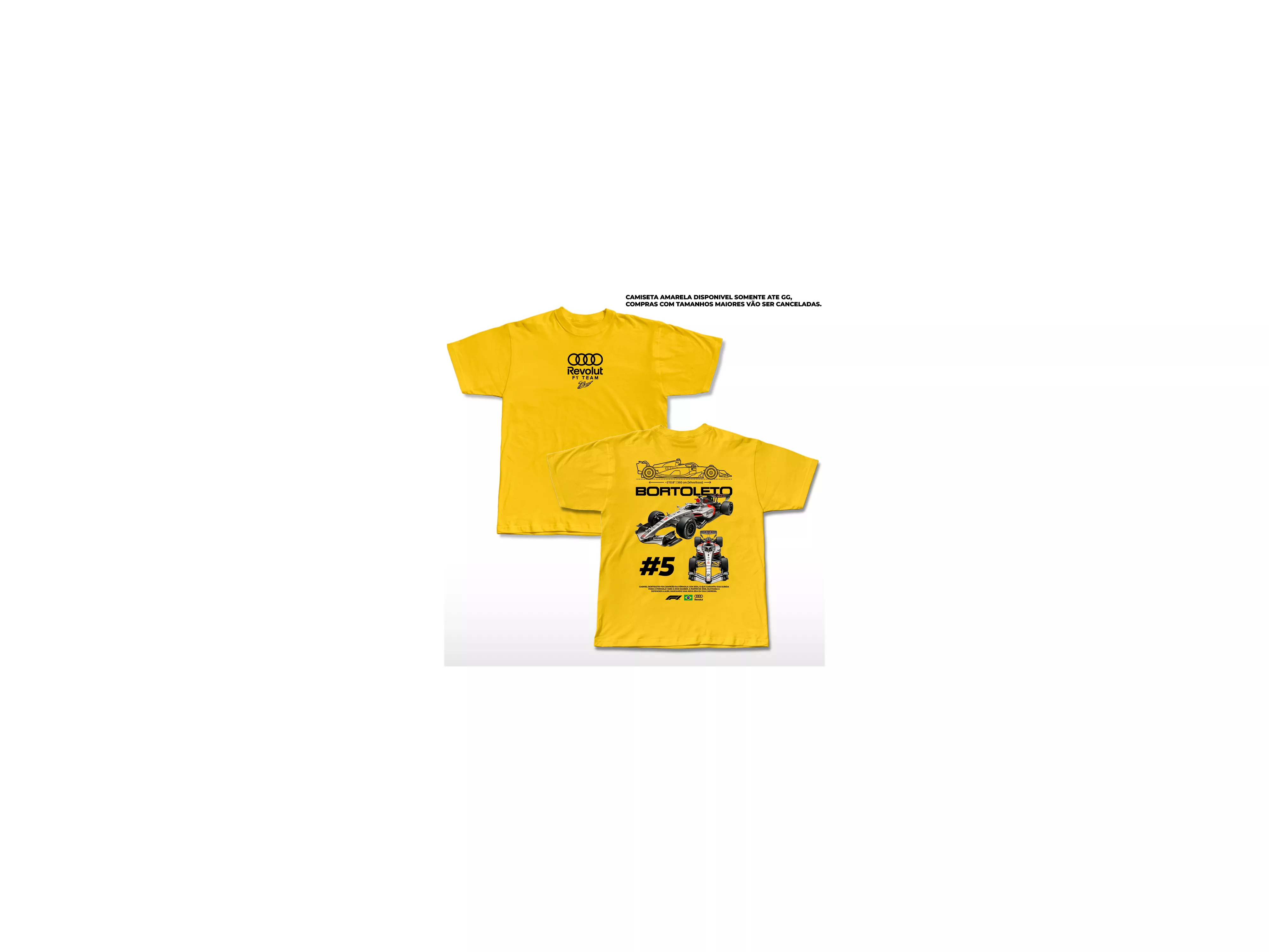Camiseta Gabriel Bortoleto Blueprint Two cars #5 Audi 2026 | Magic Racing