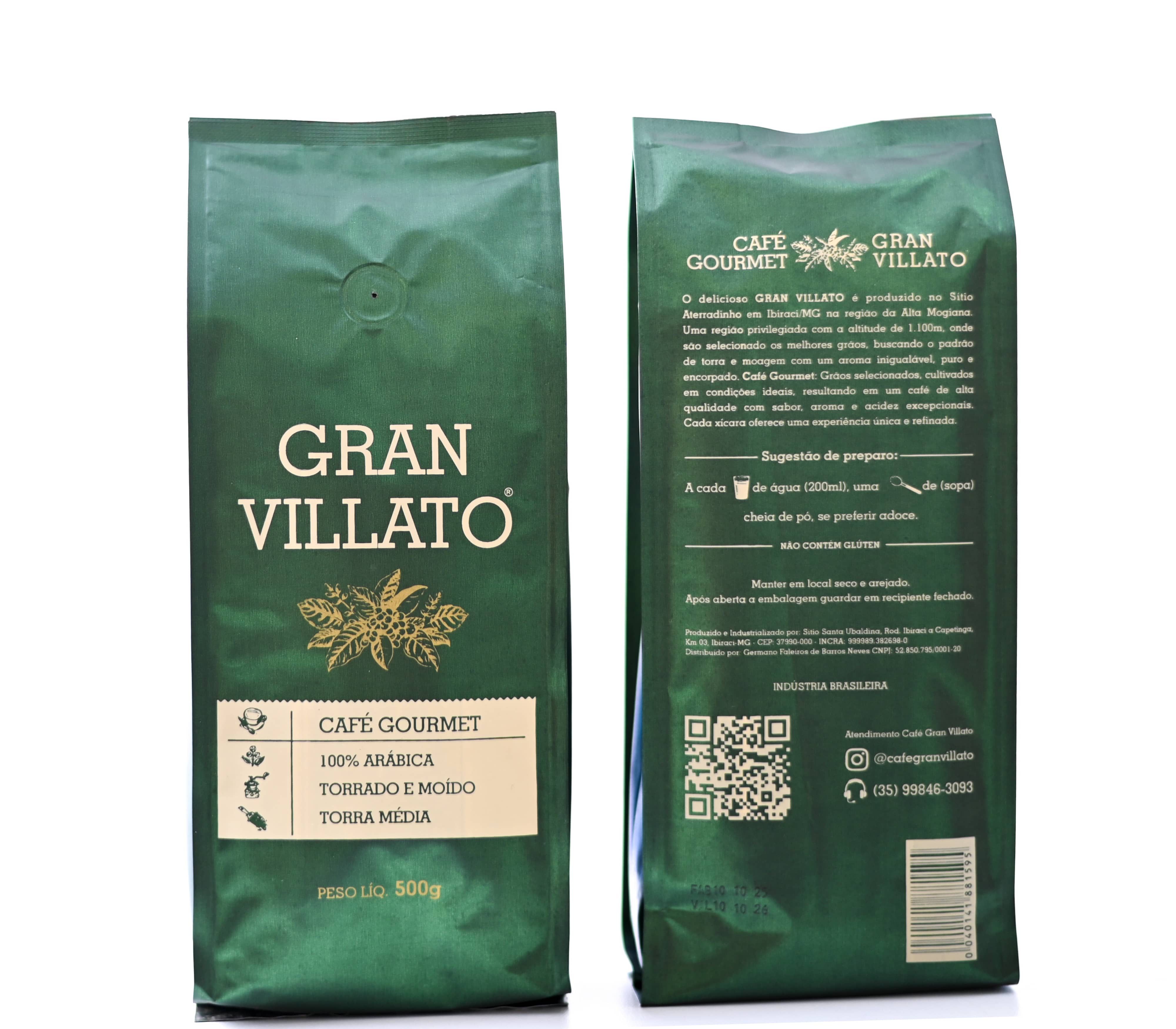 Café Gourmet Torrado e Moído 500g - Café Gran Villato