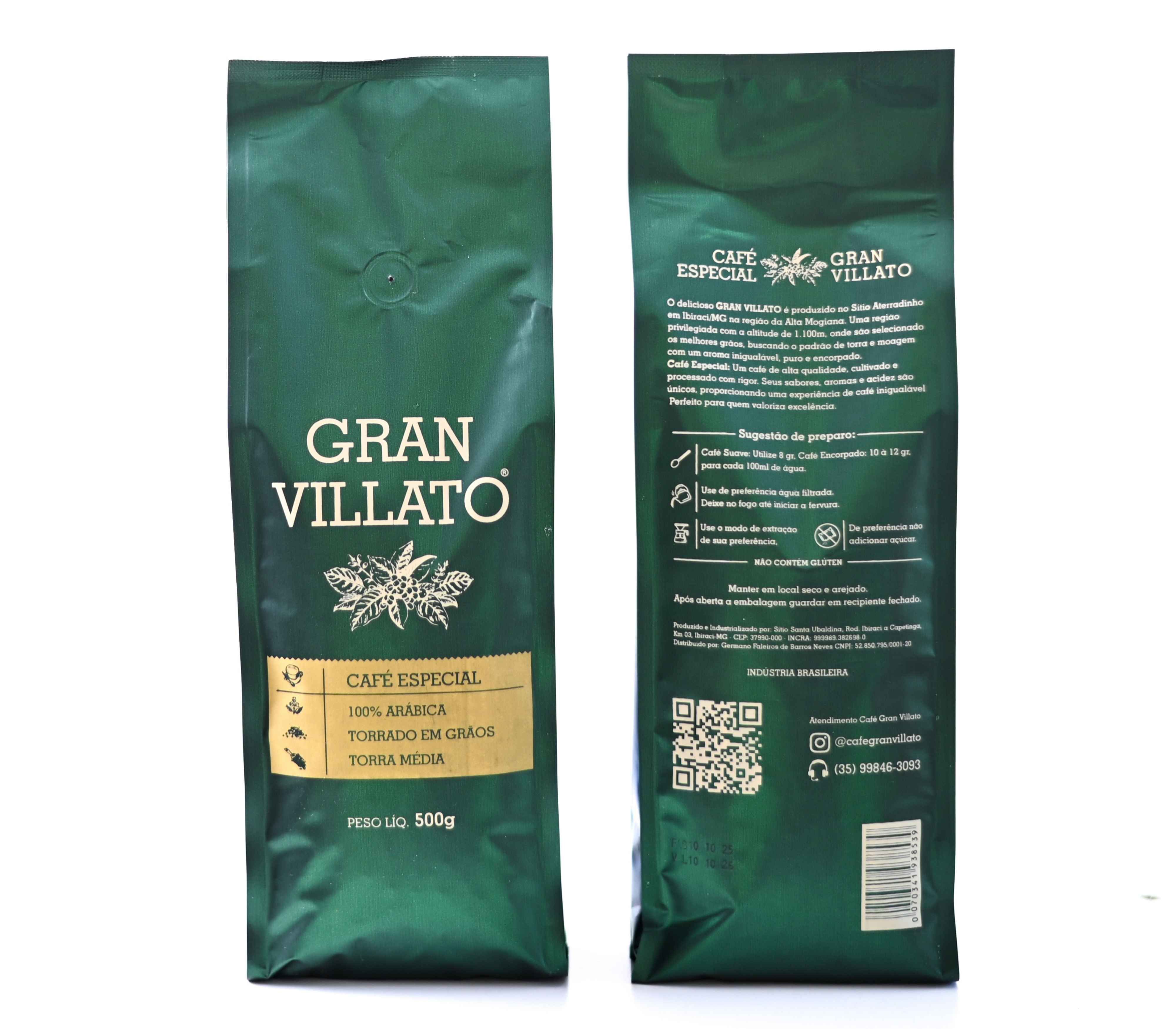 Café Especial Torrado em Grãos 500g - Café Gran Villato