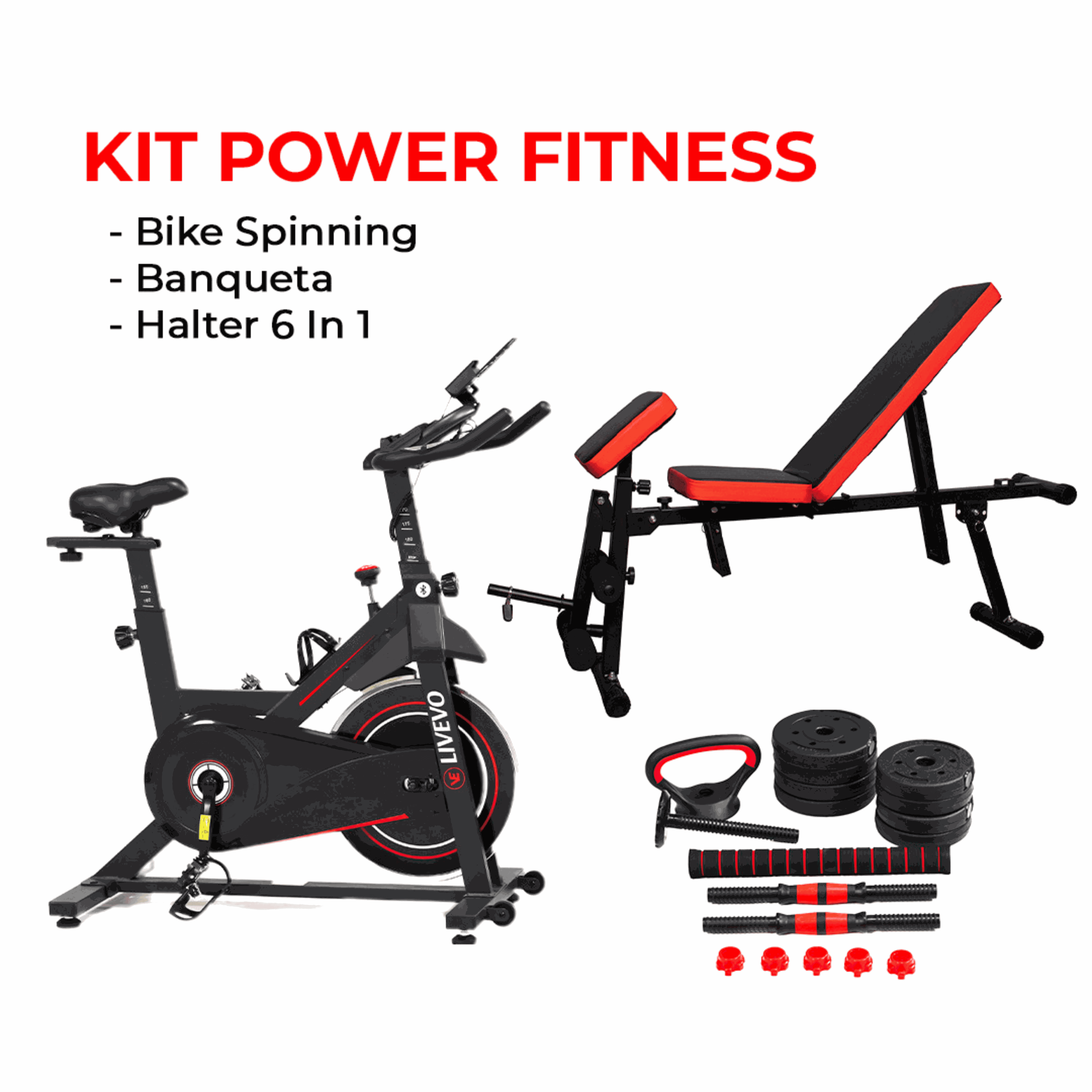 KIT POWER FITNESS | Livevo - POWER FITNESS - VAI DE CARDIO