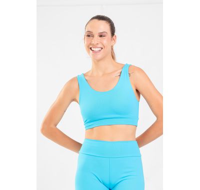 Top Cropped Regata Fitness - Azul Pacific