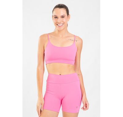 Top Alcinha Fitness - Rosa Pop Pink