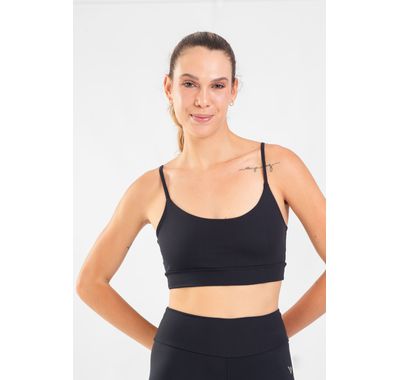 Top Alcinha Fitness - Preto