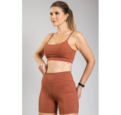 Top Alcinha Fitness - Marrom Canela