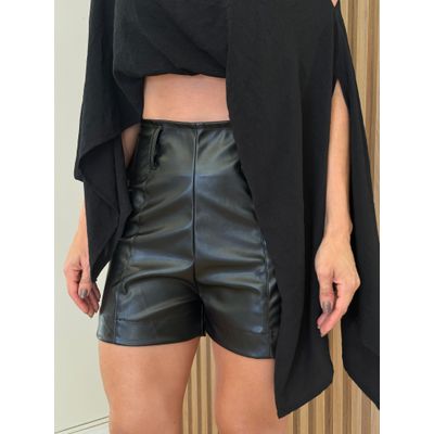 Short Em Courino Louise Preto