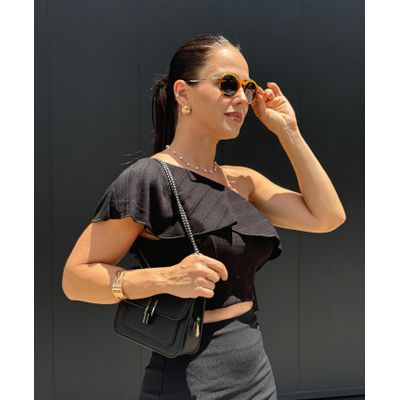 Cropped Boho Nula Manga Josephine Preto