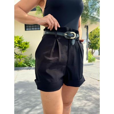 Short Alfaiataria Preto Nati