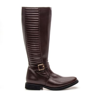 BOTA MONTARIA METALASSÊ FEMININA COURO CAFÉ - COUROWEST
