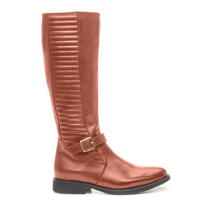 BOTA MONTARIA METALASSÊ FEMININA COURO CARAMELO - COUROWEST