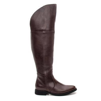 BOTA OVER FEMININA COURO CAFÉ - COUROWEST