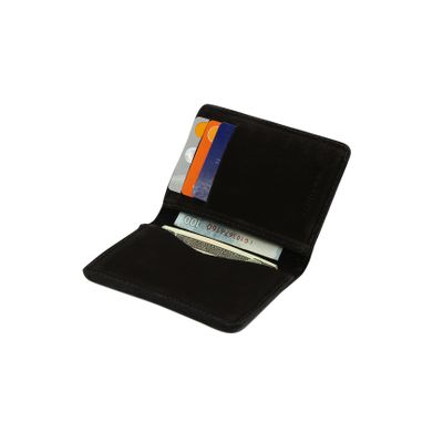 CARTEIRA SLIM COURO NOBUCK PRETO - COUROWEST