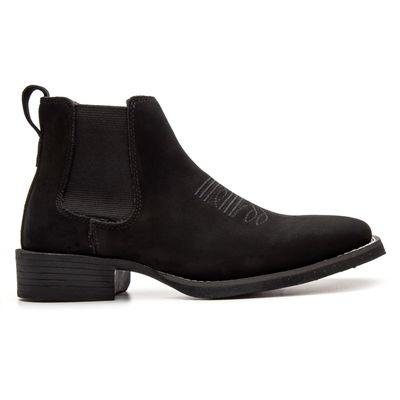 BOTA TEXANA FEMININA NOBUCK PRETO - COUROWEST