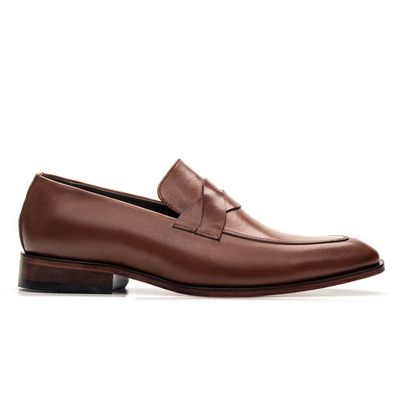 SAPATO LOAFER FRANCÊS COURO NOBRE WHISKY - COUROWEST