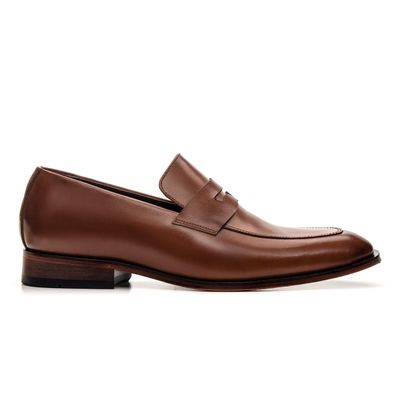 SAPATO LOAFER ITALIANO COURO NOBRE WHISKY - COUROWEST