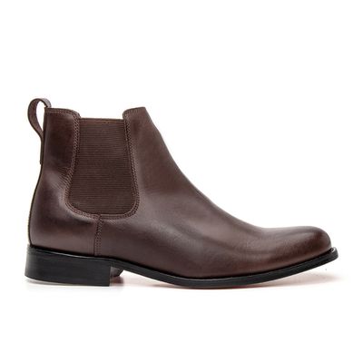 BOTA CHELSEA COM SOLADO EM COURO - NOBRE CAFÉ - COUROWEST