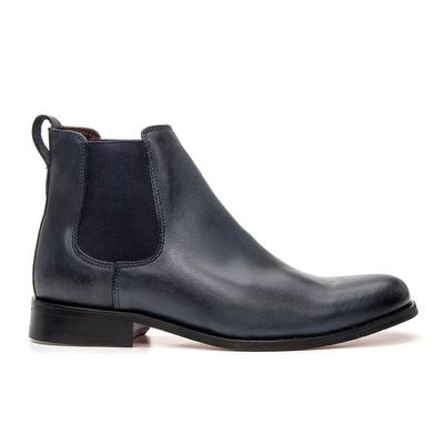 BOTA CHELSEA COM SOLADO EM COURO - NOBRE AZUL MARI... - COUROWEST