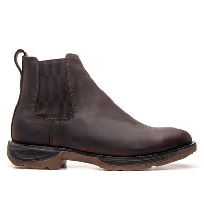 BOTA WORK JUMP BICO REDONDO COURO HIDROFUGADO CAFÉ... - COUROWEST
