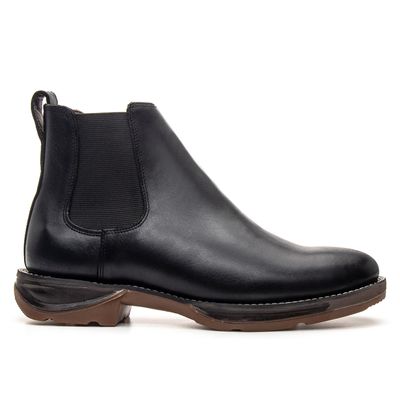BOTA WORK JUMP BICO REDONDO COURO HIDROFUGADO PRET - COUROWEST