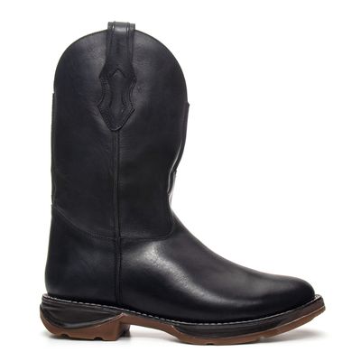 BOTA TEXANA CANO LONGO JUMP COURO HIDROFUGADO PRET - COUROWEST