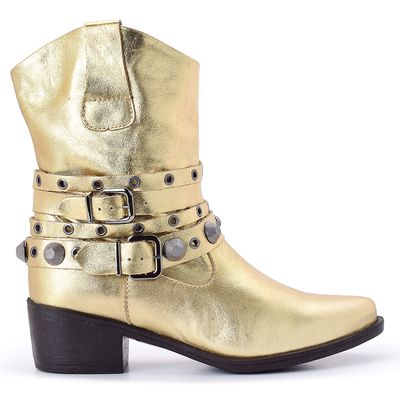 BOTA COURO LORENA DOURADO - BIARITZ