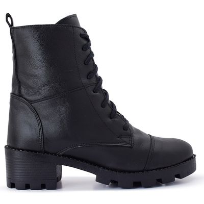 BOTA COURO CRIS PRETO - BIARITZ