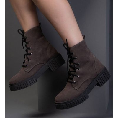BOTA COTURNO CAMURÇA CINZA - BIARITZ