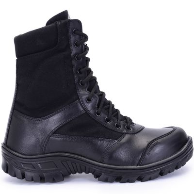 COTURNO EXERCITO SENTINEL EM COURO E COM ZIPER E B... - BMBRASIL CALÇADOS