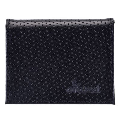 carteira em couro slim preto furadinho - BM-SLIM-... - BMBRASIL CALÇADOS