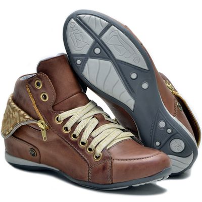 Bota Casual Feminina Bm Brasil 214/07 Castanho - 2... - BMBRASIL CALÇADOS