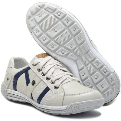 Sapato Masculino Casual Porshe Arfada 121/02 Gelo ... - BMBRASIL CALÇADOS