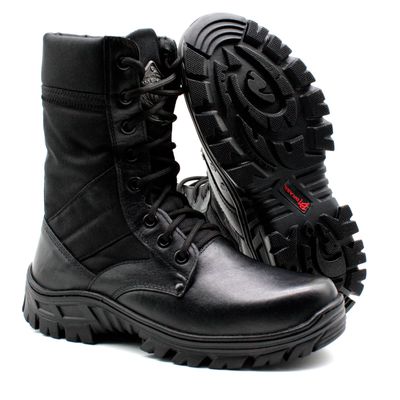 Coturno Militar Em Couro e Lona Cordura Extra Leve... - BMBRASIL CALÇADOS