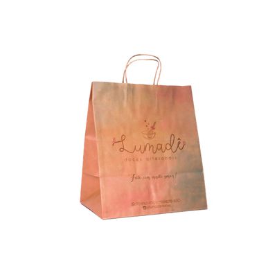 Sacola kraft personalizada - tamanho S5 (30x38x20c... - Boutique do Kraft