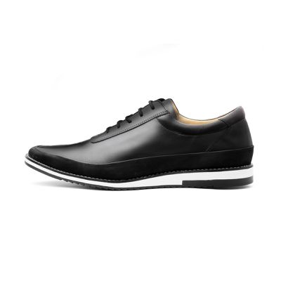 Sapato Casual Ettore, Arena - Couro Preto. - CALCADOSETTORE