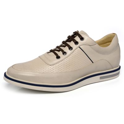 Sapato Casual Ettore, Malaga - Couro Off White. - CALCADOSETTORE